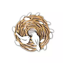 Настенное панно Woodcraft Птички из дерева 24х24 см Настенное панно Woodcraft Птички из дерева 24х24 см