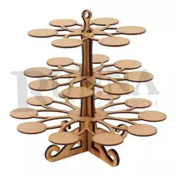 Подставка для пирожных из дерева WoodCraft 22х23см. Подставка для пирожных из дерева WoodCraft 22х23см.