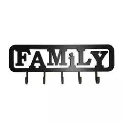 Ключница Family из дерева Woodcraft  40х10см Черный Ключница Family из дерева Woodcraft  40х10см Черный