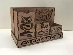 Деревянный органайзер для канцелярских принадлежностей PureWoodDecor 25х10х12 см Деревянный органайзер для канцелярских принадлежностей PureWoodDecor 25х10х12 см