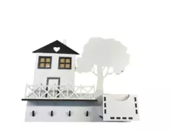 Ключница Woodcraft домик с деревом 46х38см Ключница Woodcraft домик с деревом 46х38см