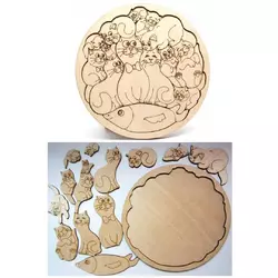 Деревянные детские эко пазлы PurewoodDecor с животными Деревянные детские эко пазлы PurewoodDecor с животными