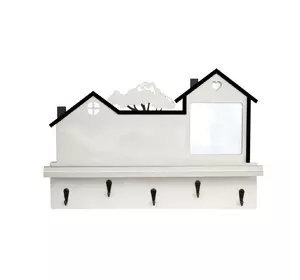 Ключница для дома Домик из дерева WoodCraft 38х26х8 см Ключница для дома Домик из дерева WoodCraft 38х26х8 см