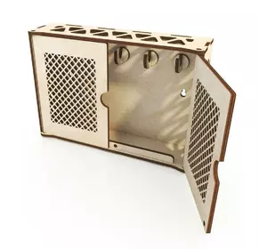 Кючница с дверкой Woodcraft из дерева 23х16х6см Кючница с дверкой Woodcraft из дерева 23х16х6см