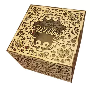 Свадебная коробка Woodcraft для денег 25х20х20 Свадебная коробка Woodcraft для денег 25х20х20