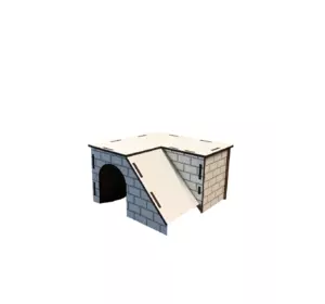 Домик из дерева для грызунов WoodCraft 15х14х8,5 см Домик из дерева для грызунов WoodCraft 15х14х8,5 см