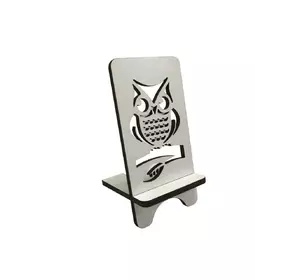 Дерев'яна підставка для смартфона, телефону з гравіруванням "Сова" Дерев'яна підставка для смартфона, телефону з гравіруванням "Сова"