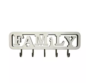 Ключниця WoodCraft  для дому Family 40х10см Ключниця WoodCraft  для дому Family 40х10см