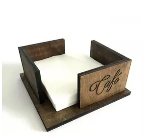 Салфетница из дерева Woodcraftс собственным логотипом 15х15 Салфетница из дерева Woodcraftс собственным логотипом 15х15