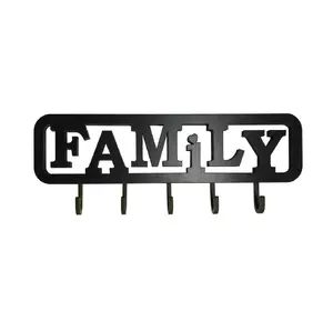 Ключница Family из дерева Woodcraft  40х10см Черный Ключница Family из дерева Woodcraft  40х10см Черный