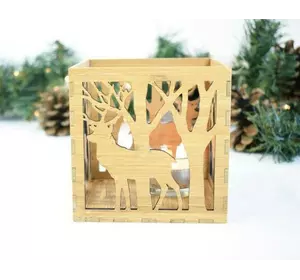 Салфетница WoodCraft из дерева Рождество 15х15см Салфетница WoodCraft из дерева Рождество 15х15см