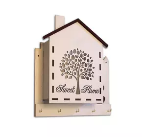 Ключница для дома с дверкой из дерева Woodcraft 30х4.5х29.5см Ключница для дома с дверкой из дерева Woodcraft 30х4.5х29.5см